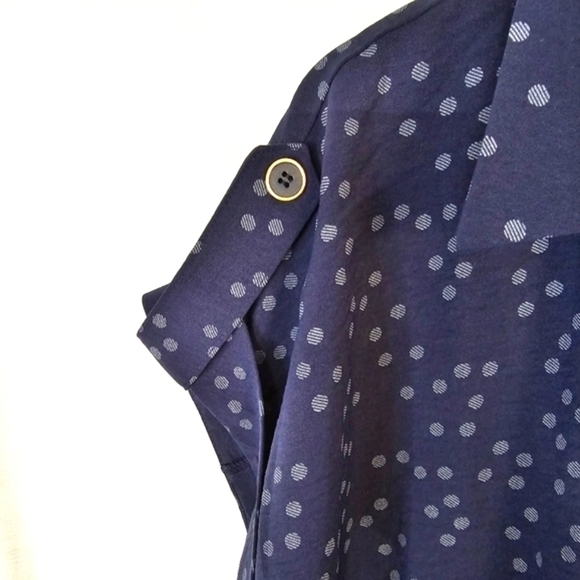 Olivia & Martin Polka Dots Pullover Roll Short Sleeves Women's Plus Size 3X - Picture 3 of 5